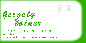 gergely wolner business card